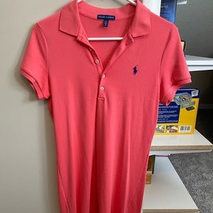 Ralph Lauren Woman’s Cotton Polo Dress Coral- Size Medium